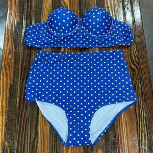 Cupshe Polka Dot High Waisted Bikini S NWT